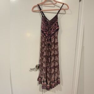 Vintage Indian cotton Starina Paris Purple and Pink Dress